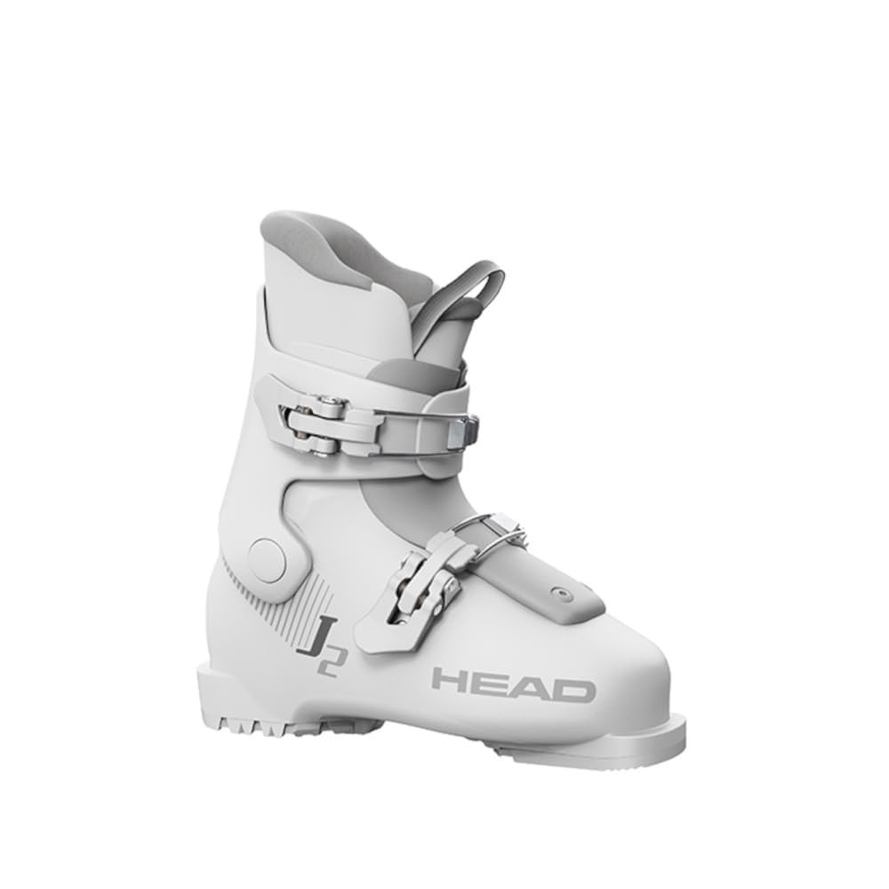 HEAD J 2 Junior Ski Boot, Color: White/Gray, Size: 215 (603558-215